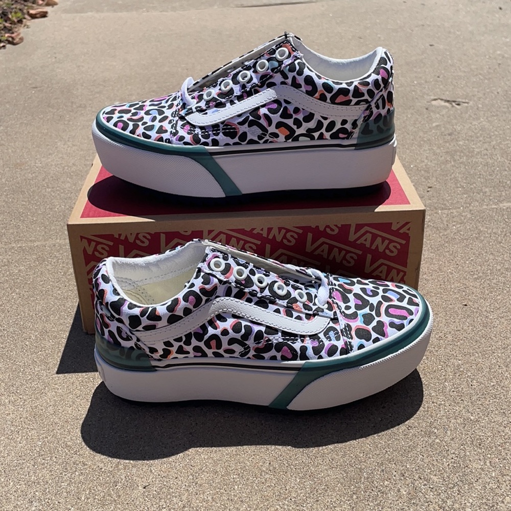 Vans Old skool platforms stacked UV activated